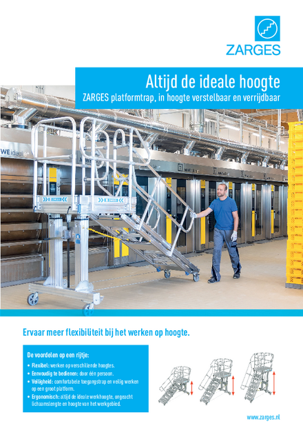Brochure In hoogte verstelbare platformtrap