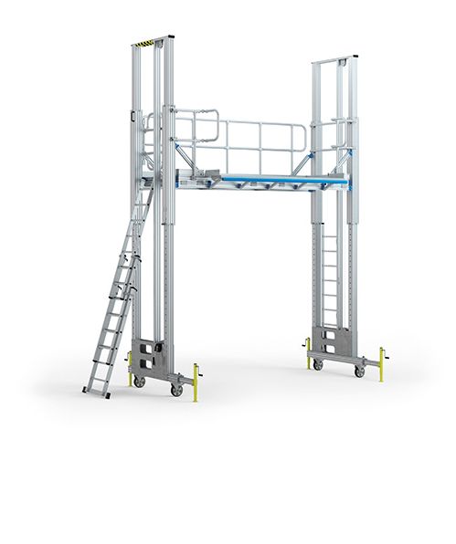 Plataforma elevadora de trabajo con altura regulable - Módulo básico, Plataformas de trabajo y mantenimiento para la industria