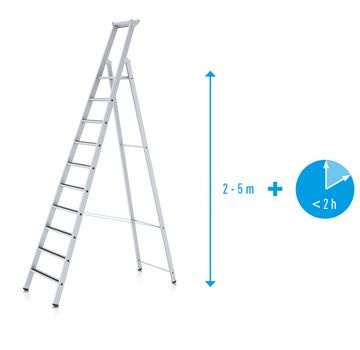 ZARGES einseitig begehbare Stehleiter
