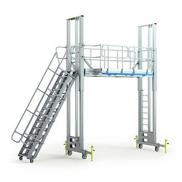 Komfortabler Zustieg über Vierholmtreppe und feste Zusatzplattform.