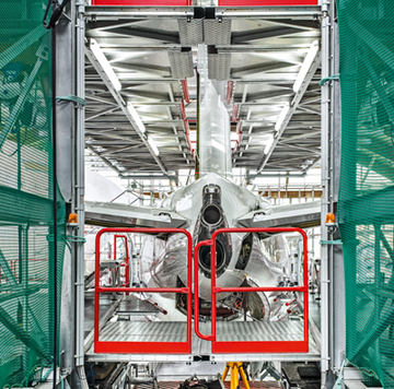 Hilfstriebwerks-Ebene eines Heck-Docks für eine B737